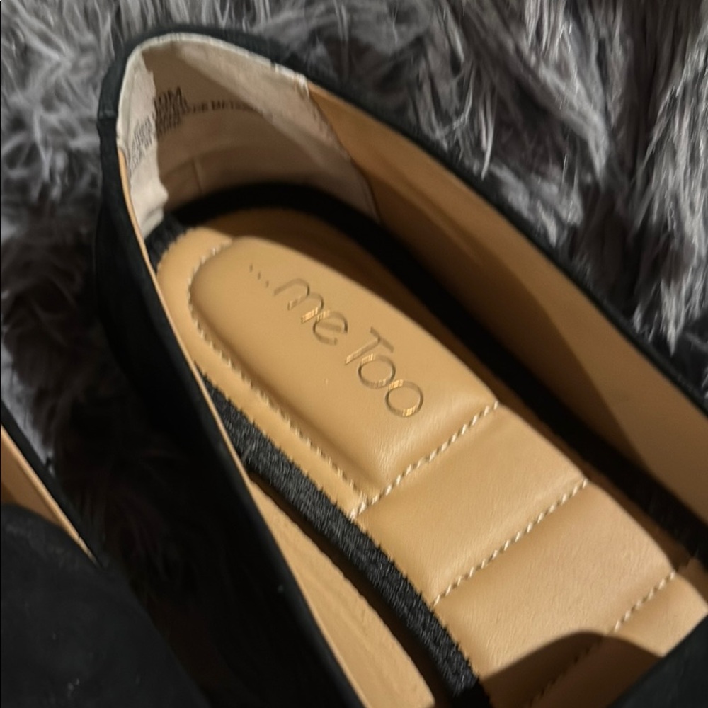 Me Too Black Flats Suede Slip-On - Picture 2 of 7